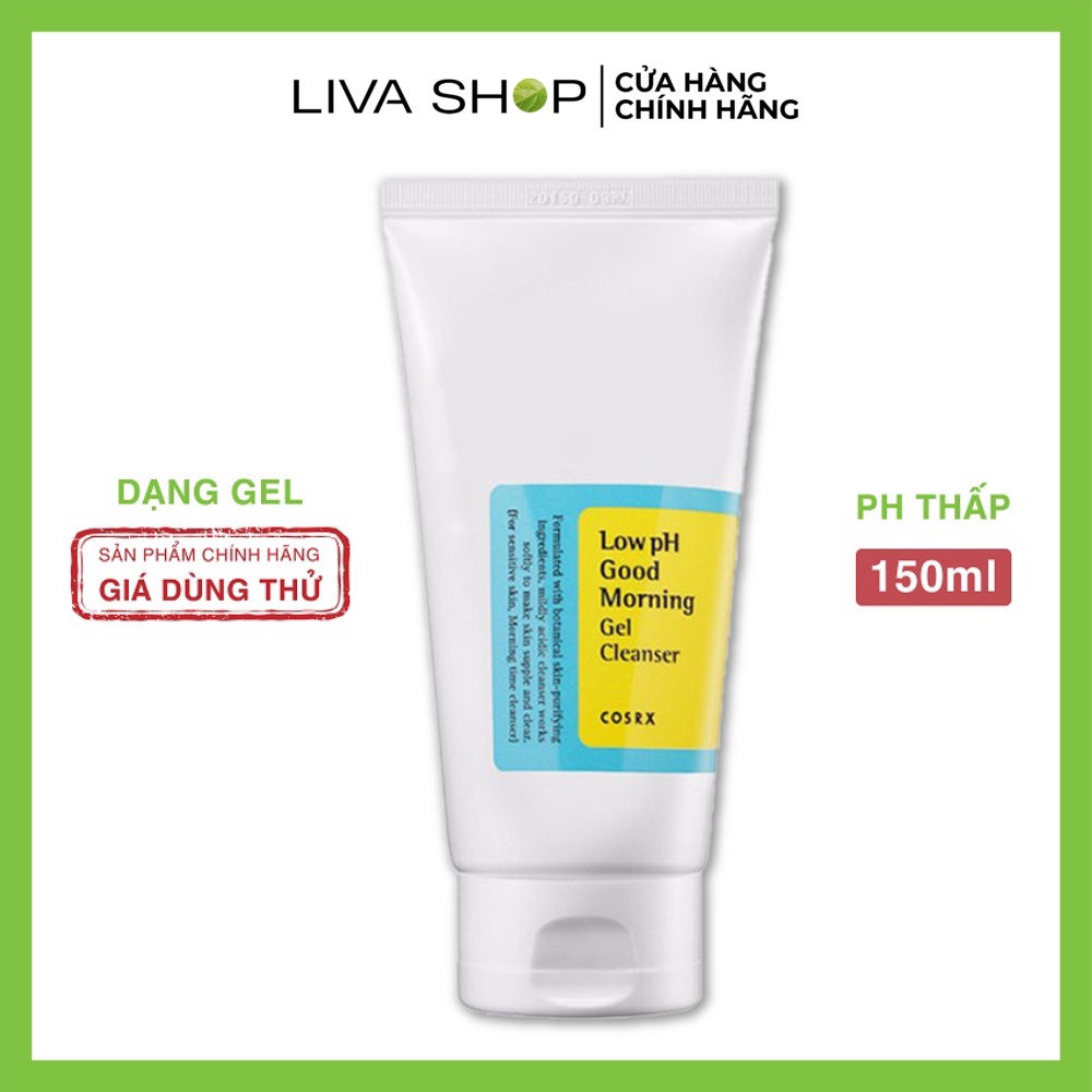 Sữa Rửa Mặt Cosrx Low PH Dạng Gel 150 Ml, Dành Cho Da Dầu Mụn, Da Hỗn Hợp, Chiết Xuất Tinh Chất Trà Xanh Liva Shop
