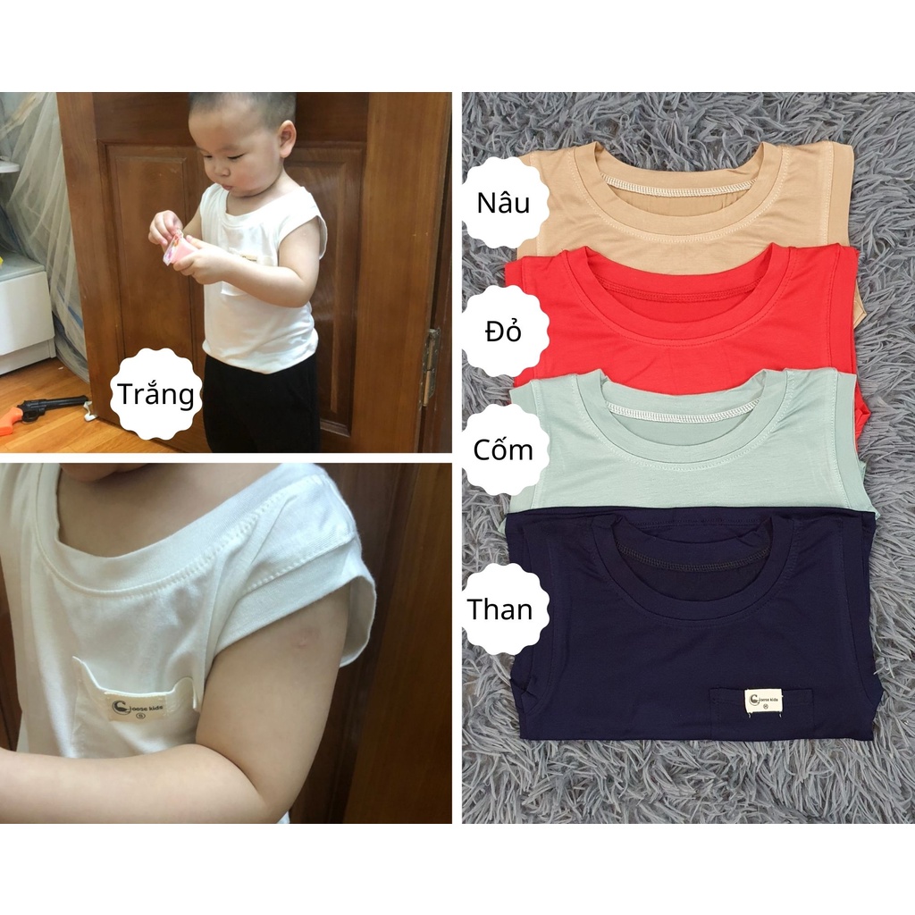 [HÀNG MỚI VỀ 2022] Áo phông cotton ba lỗ Goosekids cho bé trai, bé gái kiểu dáng tanktop Hàn Quốc