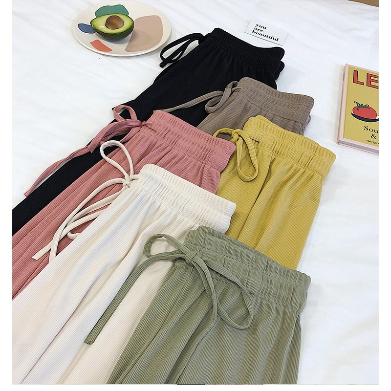 Quần thun ống rộng nhiều màu thời trang cho nữ | BigBuy360 - bigbuy360.vn