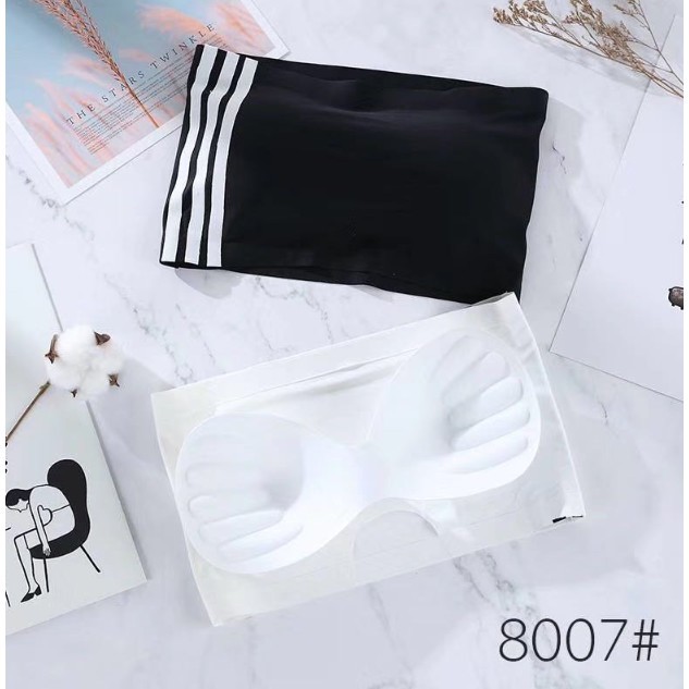 HÓT HÍT-Áo Bra Quây Đúc Su Trơn Không Dây kẻ sọc 8008 HÓT