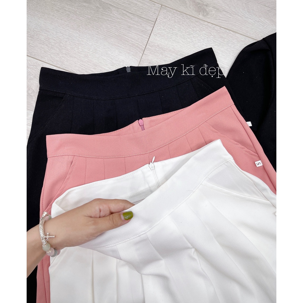 Set bộ croptop trơn basic quần giả váy TL239