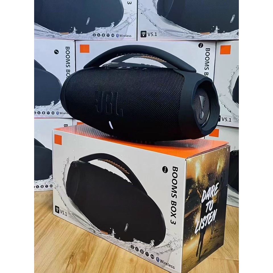 Loa Bluetooth Boombox 3 Du Lịch Thế Hệ Mới . Bass Mạnh Âm Thanh Lớn Cực Đỉnh Bluetooth 5.2