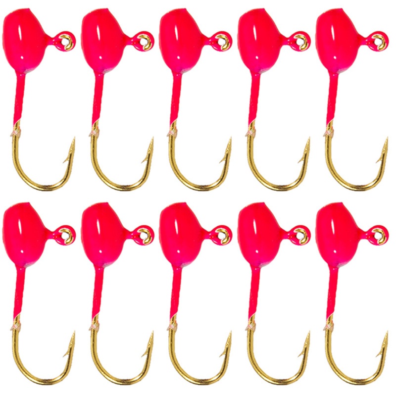 QQ Bộ 10 Móc Câu Cá Bằng Thép Cacbon Sắc Bén Chuyên Dụng