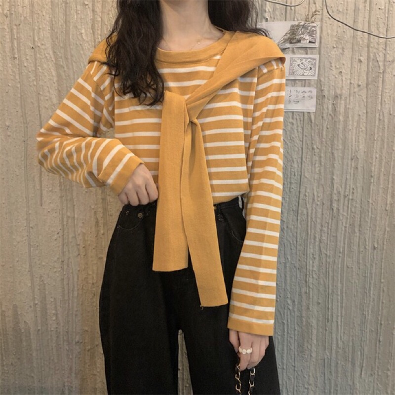 Áo len thuỷ thủ kẻ ngang xinh xắn dễ thương đáng yêu