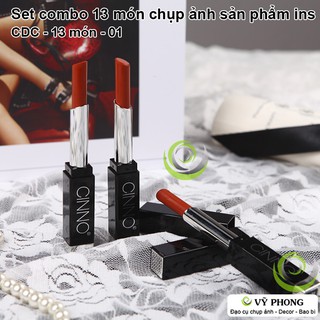 SET COMBO CHỤP ẢNH 13 MÓN NỀN VẢI LƯỚI BÔNG CẨM TÚ CẦU ĐẠO CỤ CHỤP HÌNH SẢN PHẨM INS CDC-13 MÓN-01