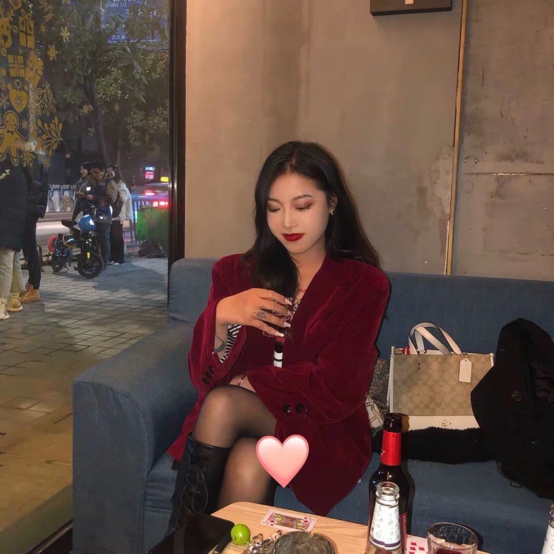 (SẴN + ẢNH THẬT )Áo khoác vest ulzzang đỏ rượu Hàn Quốc 2021 KÈM 2 ẢNH THẬT CUỐI | BigBuy360 - bigbuy360.vn