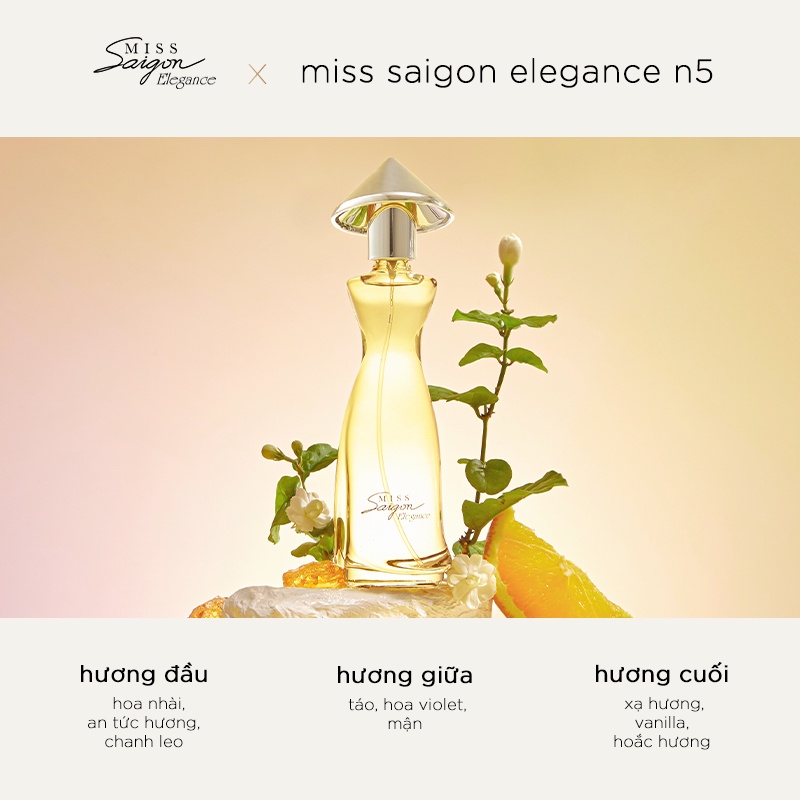 Nước hoa nữ Miss Saigon Elegance Amber 50ml - Hương Duyên Dáng