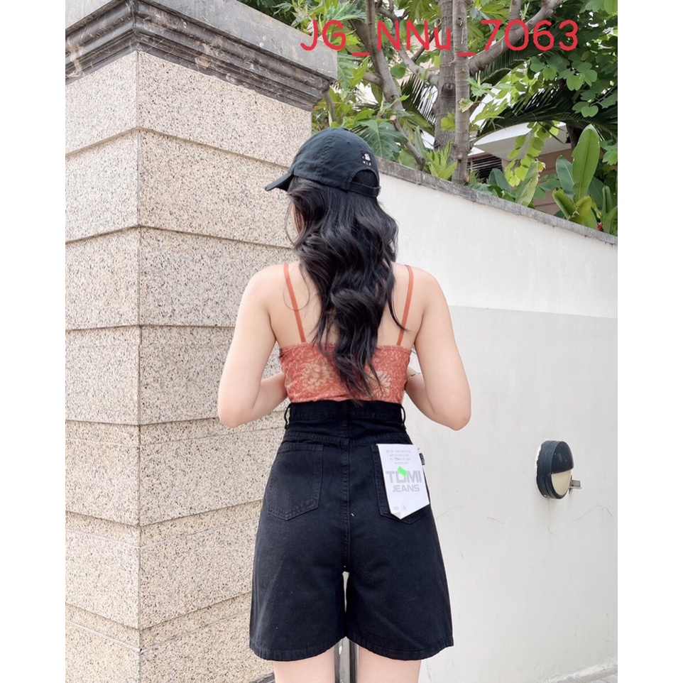 Quần Short Nữ Màu Đen Có Túi Nắp Trước JG_7063