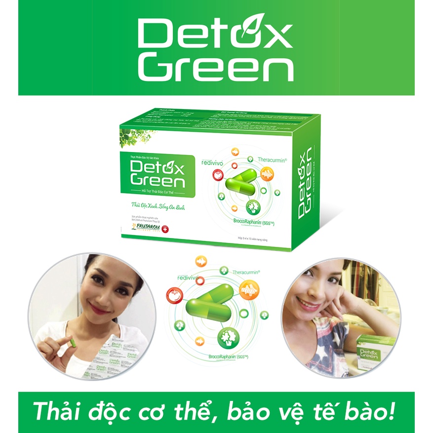 [GIÁ GỐC] Detox Green thải độc xanh sống an lành hộp 30 viên