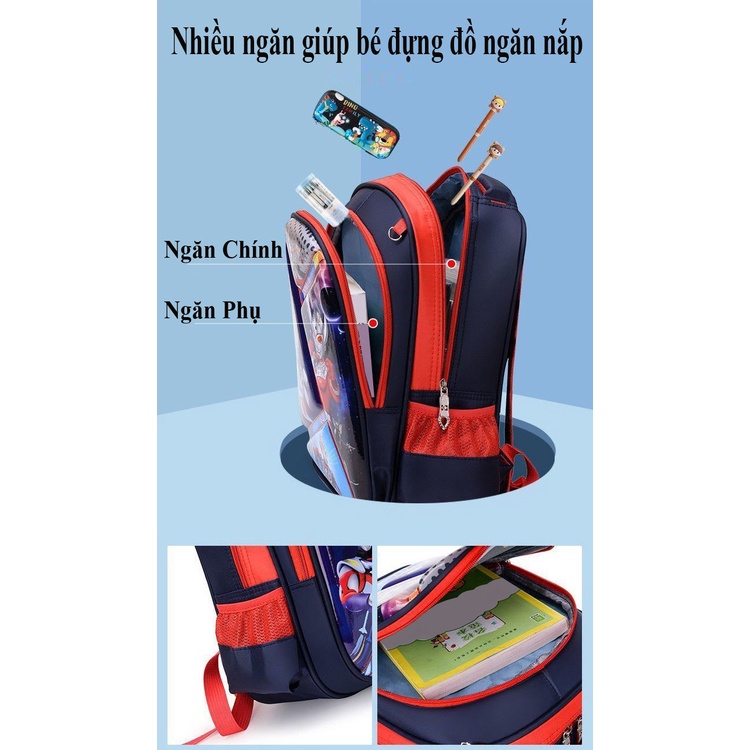 [ Size cao 37cm] Balo cho bé hình 3D dễ thương siêu nhẹ chống thấm tuyệt đối Kèm theo túi đựng bút bằng vải xinh xắn