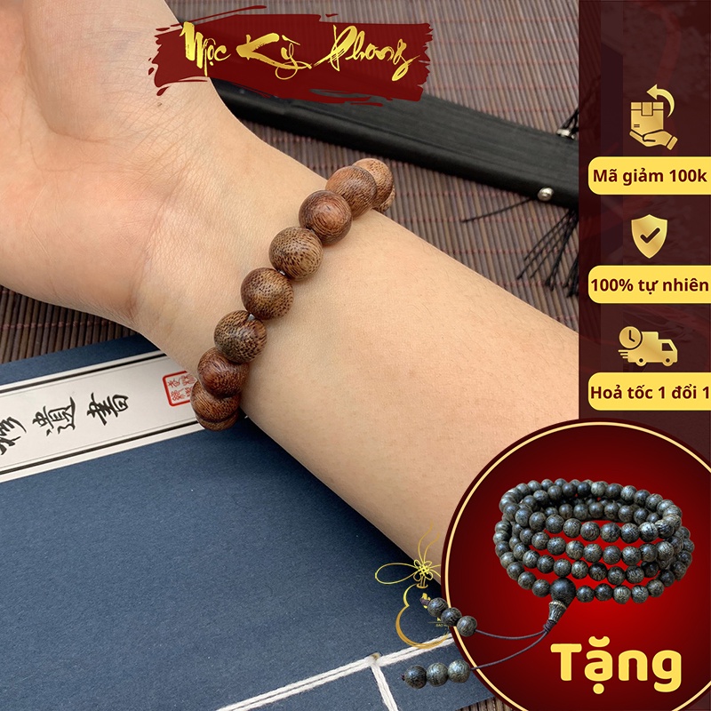 Vòng Đơn 10mm Nam Nữ Trầm Hương Tự Nhiên MỘC KỲ PHONG Bảo Hành Trọn Đời