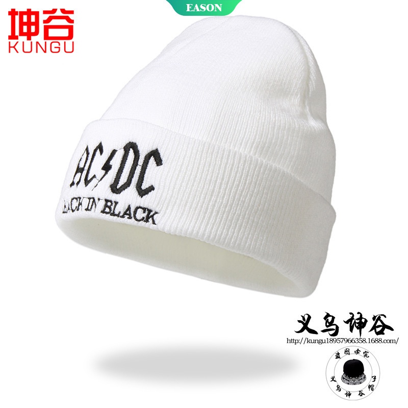 Mũ Len Thêu Chữ ACDC Phong Cách Hip Hop Cho Nam Và Nữ
