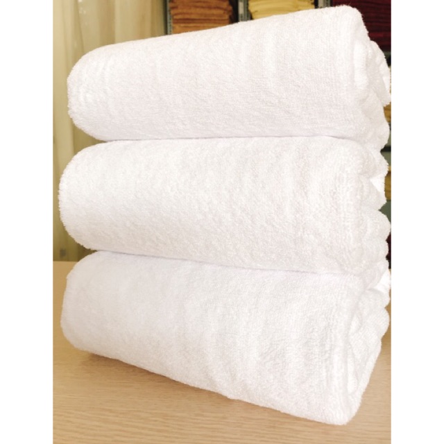 Khăn tắm trắng cao cấp cỡ lớn 70x140cm