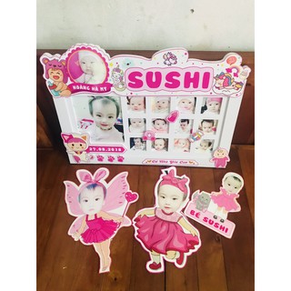 Khung ảnh 12 tháng cho bé gái