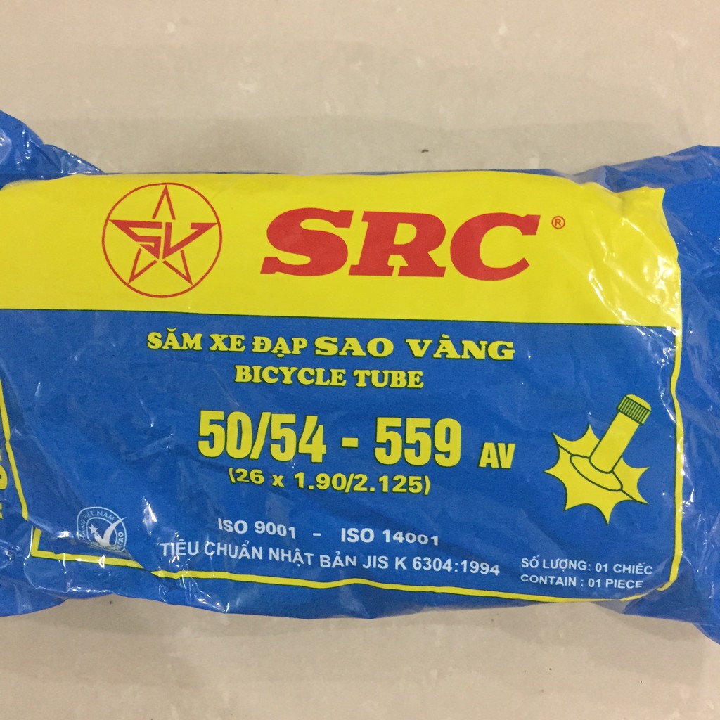 Săm xe đạp 26x1.90/2.125 av sao vàng