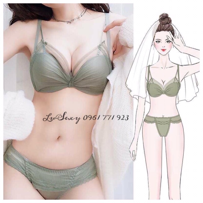 Quần Áo ngực ren NÀNG THƠ tiểu thư xinh xắn - Bộ đồ lót nữ ren không gọng cao cấp đệm mỏng màu da đen trắng kiểu cô dâu