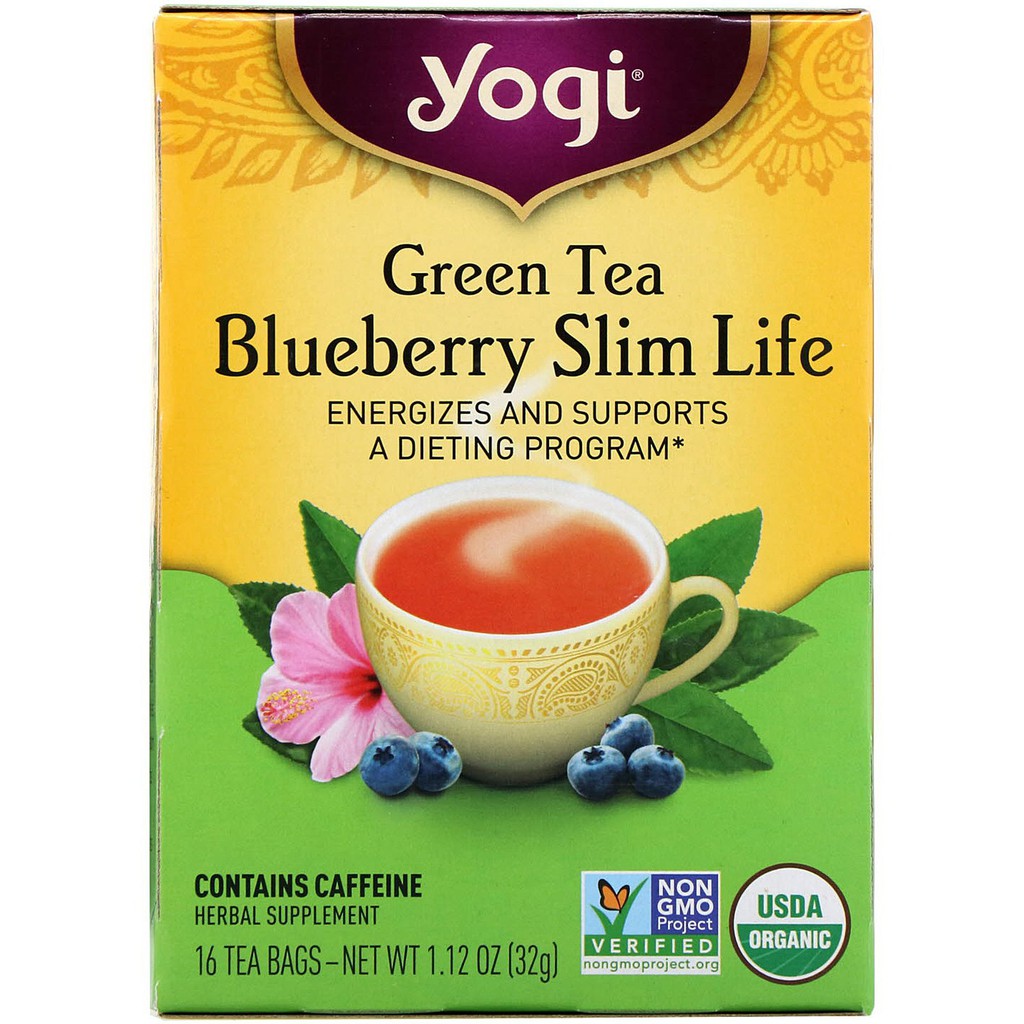 Trà xanh hữu cơ Blueberry Slim Life - Yogi - 16bags - HCMShop