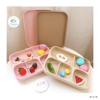 Khay silicone Bobby Doll cao cấp chống đổ cho bé ăn dặm