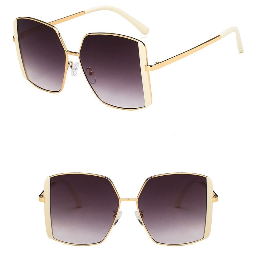 (KIQI-FASHION) COD Kính mát bản to gọng kim loại thiết kế thời trang cho nam nữ