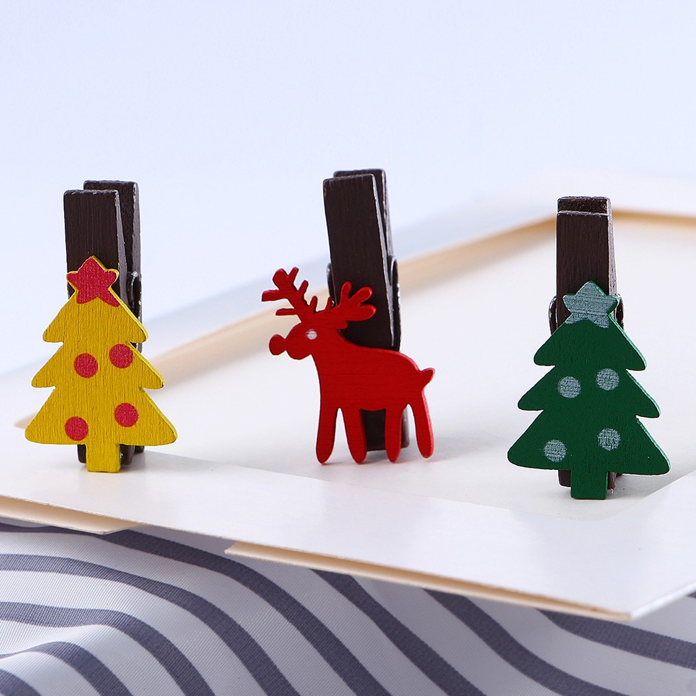 Set 12 Kẹp Gỗ Đáng Yêu Giáng Sinh - Đủ Hình | BigBuy360 - bigbuy360.vn