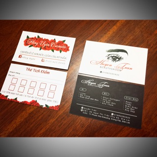 In card visit thẻ tích điểm nails - cosmetic