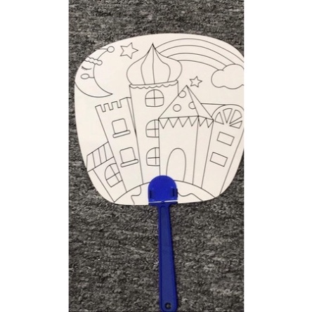 Tranh quạt tô màu cho bé kèm màu đầy đủ