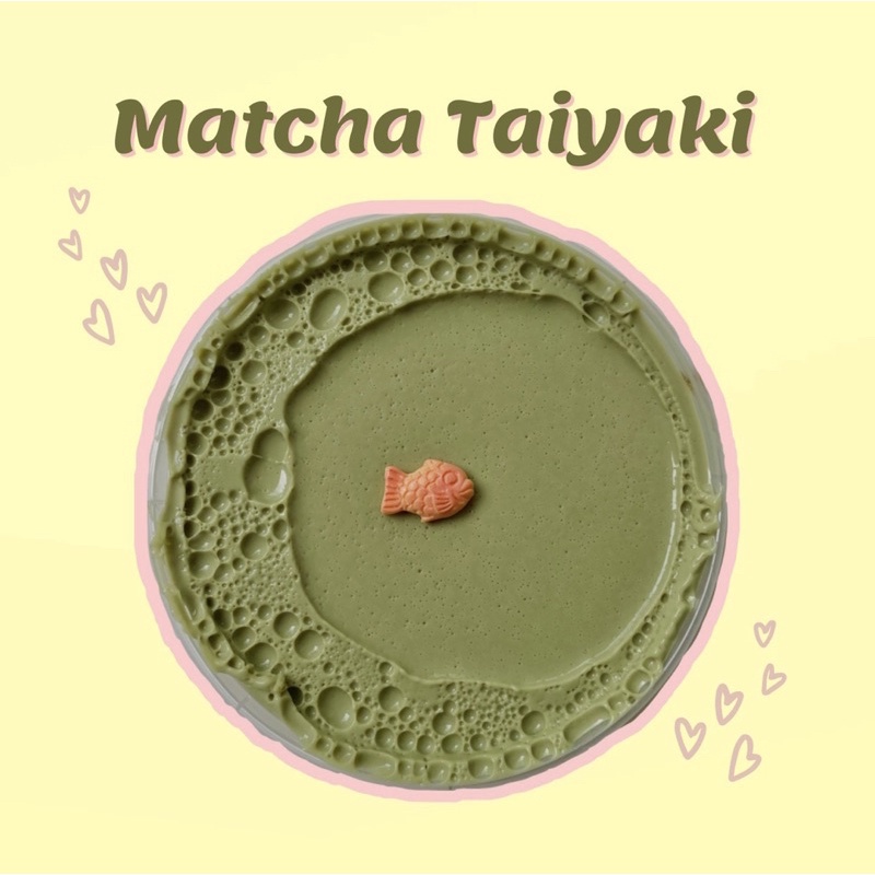 MATCHA TAIYAKI (Basic Slime) Đi kèm charm bánh cá, Đồ chơi chất nhờn ma quái