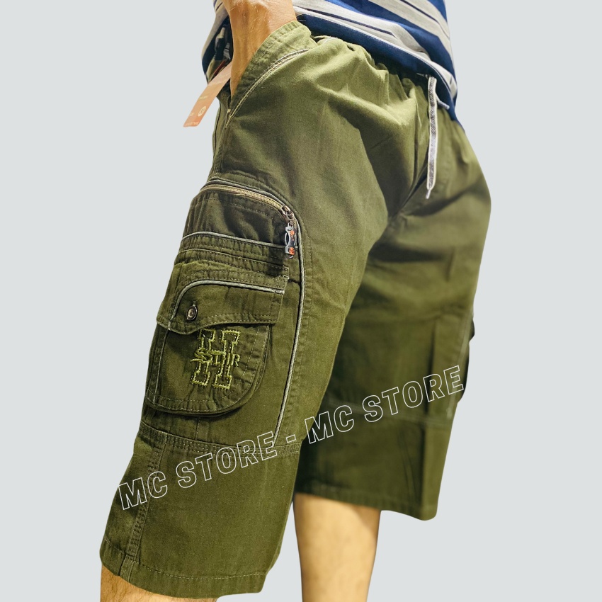 [FreeShip Xả Hàng]Quân Short Lửng Nam Kaki Lụa Túi Hộp Lưng Thun Co Giãn Cao Cấp 45-100kg