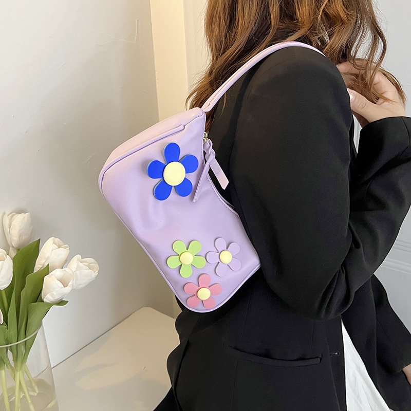 Túi Đeo JASMIN NOIR Chéo Da PU Hình Hoa Nhài Thời Trang Nữ