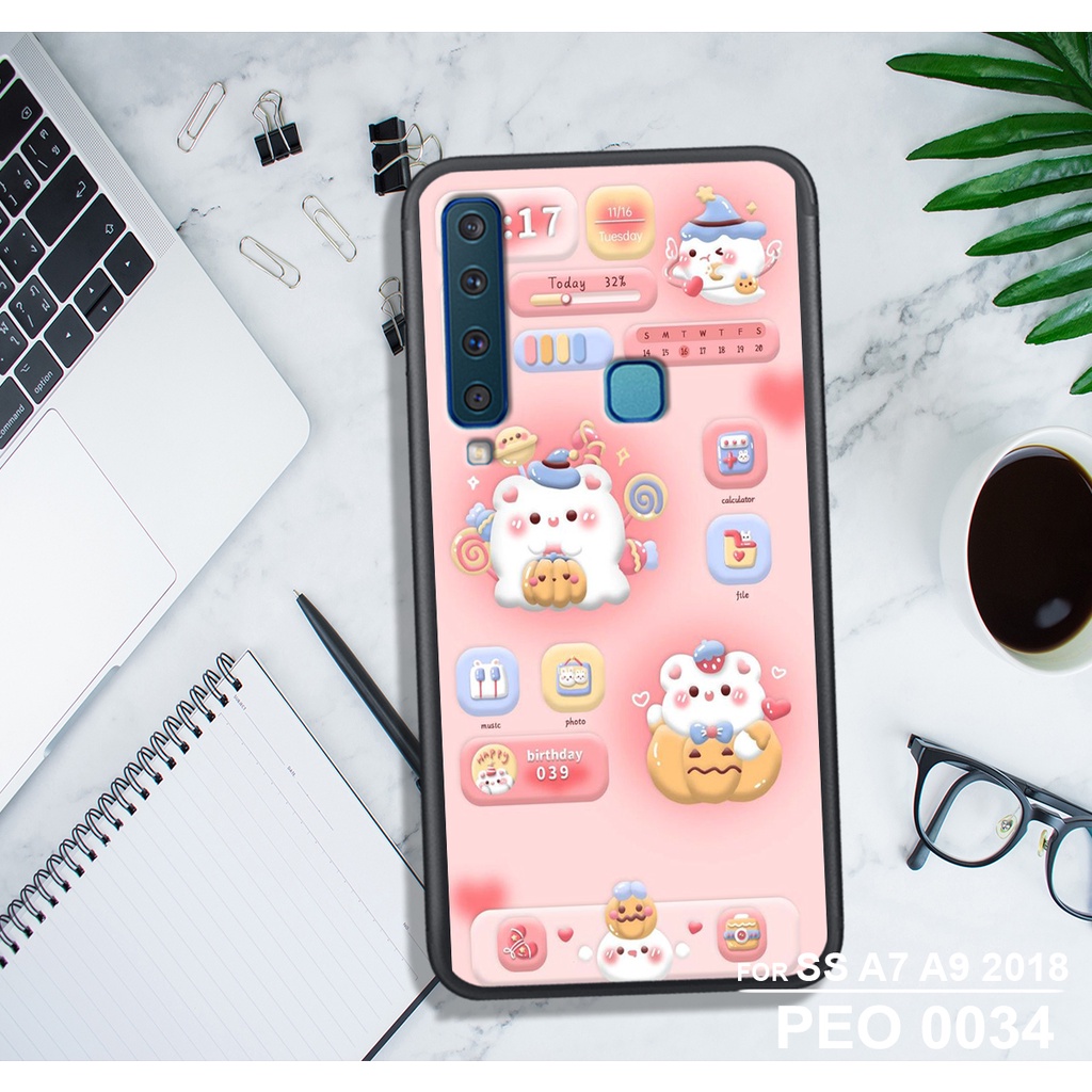 ỐP LƯNG SAMSUNG A30S - A50 - A70 - A7 2018 - A9 2018 , IN HÌNH GẤU NÂU CHOCOLATE ĐÁNG YÊU.