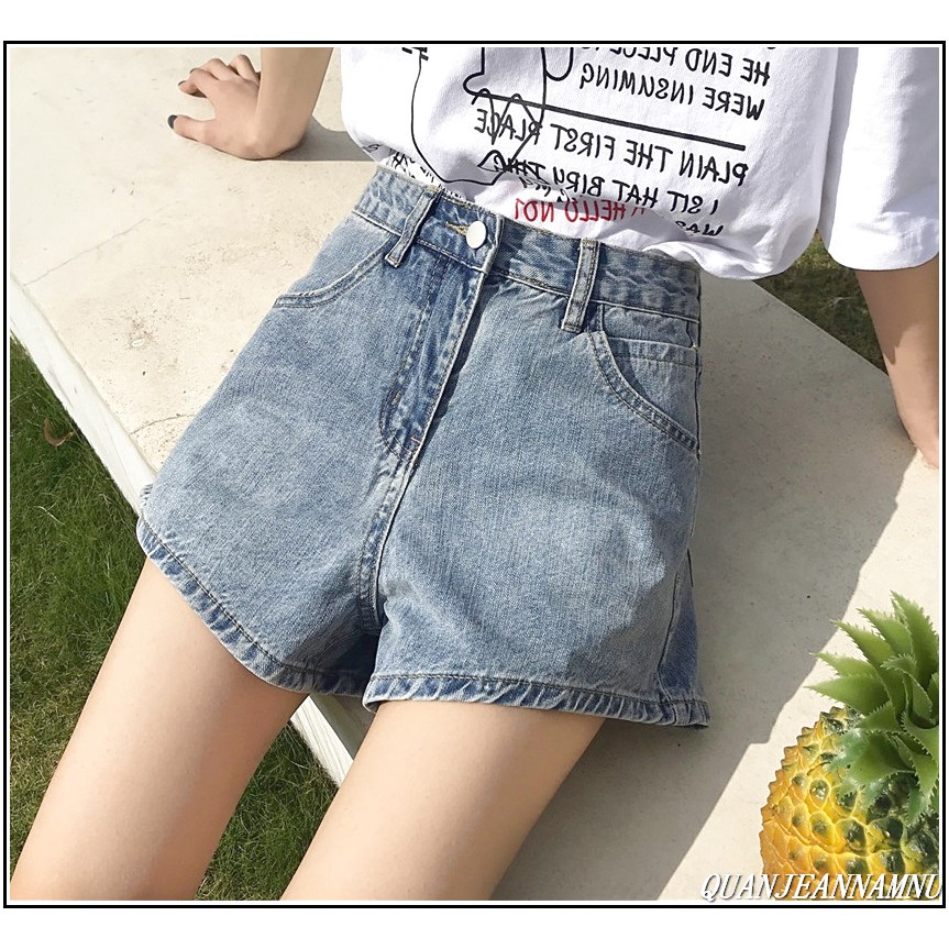 Quần short jean nữ TRƠN XANH VỪA mẫu mới SJT&amp;R009