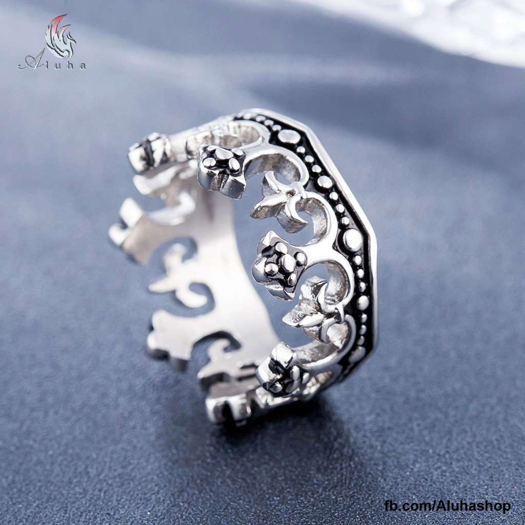 Nhẫn Titan không rỉ King Chrome Heart tinh xảo lên tay cực đỉnh - R080 - Aluha