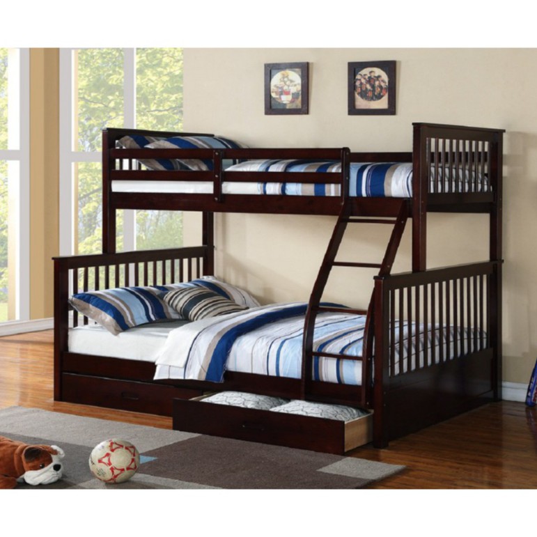 Giường 2 Tầng K.Bed  Gỗ Tự Nhiên-Tối Ưu Diện Tích, Người Lớn Sử Dụng Được, Có Thể Tách Thành 2 Giường