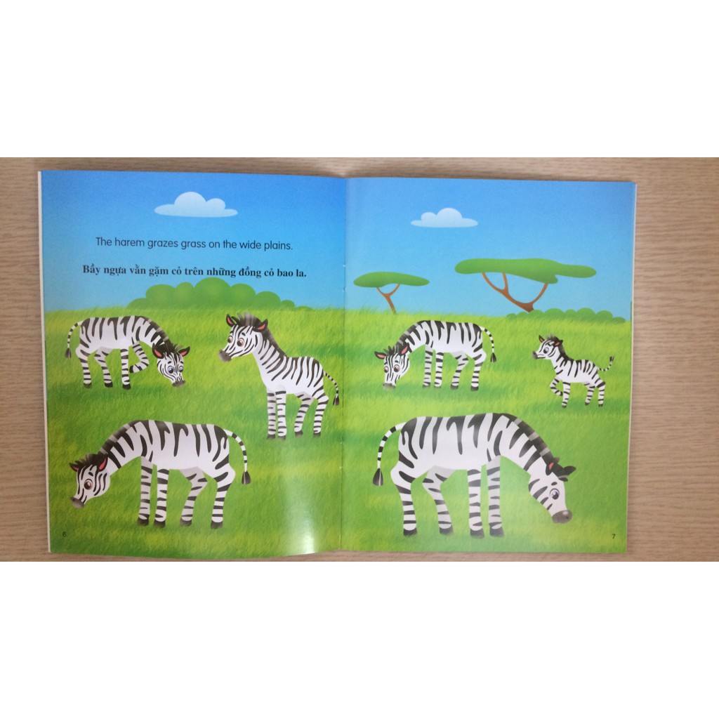 [ Sách ] Sách Song Ngữ Anh - Việt - Những Câu Chuyện Về Thế Giới Loài Vật - Tớ Là Một Chú Ngựa Vằn