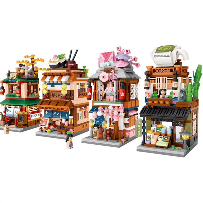 Bộ Đồ Chơi Xếp Hình 1653 1654 Phong Cách Đường Phố Nhật Bản Độc Đáo