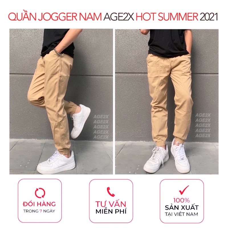 (Ảnh thật) QUẦN JOGGER KAKI NAM (CARGO PANT)  #AGE2X phong cách năng động trẻ trung tự tin cho các chàng trai