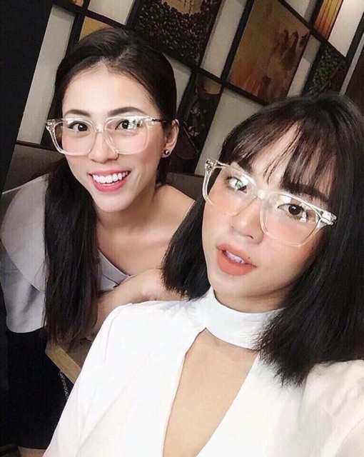 [GIÁ SỈ] MẮT KÍNH THỜI TRANG CHỮ V TRONG SUỐT GỌNG VÀNG SANG CHẢNH | BigBuy360 - bigbuy360.vn