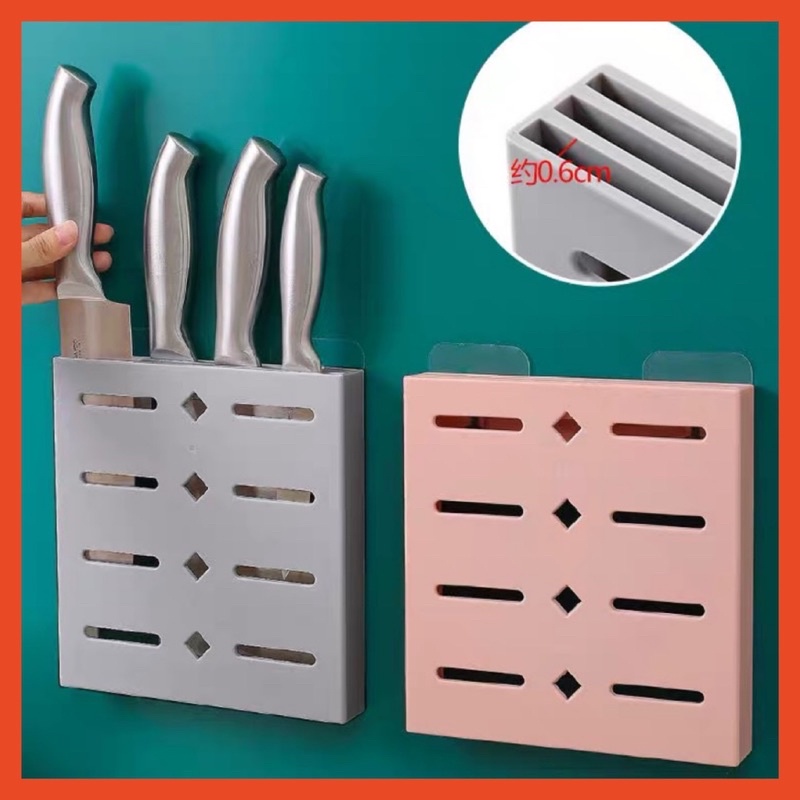 Kệ cài dao, kéo dán tường tiện lợi, gọn gàng ( shop giao màu ngẫu nhiên )