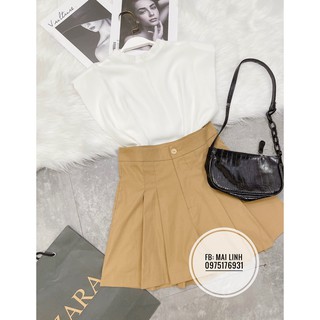 ❤ Set áo sát nách phối quần váy xòe