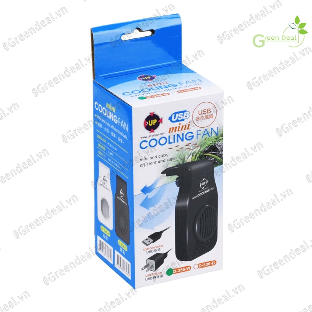 [BH 01 tháng] UP AQUA - USB Mini Cooling Fan (D-336-W) | Quạt tản nhiệt mini làm mát nước cho hồ cá thủy sinh