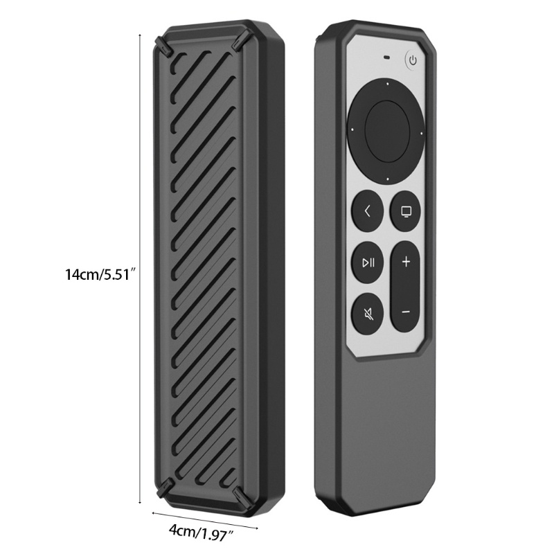 btsg Soft Silicone Remote Control Cover for A pple TV 4K Full Body Protective Sleeve