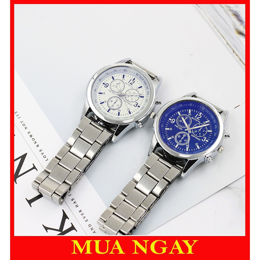 Đồng hồ nam dây kim loại cao cấp Modiya cực đẹp DH104