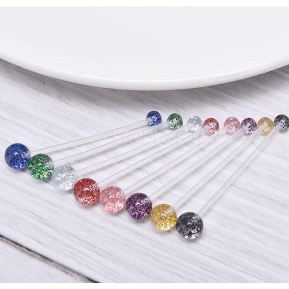 Khuyên rốn dành cho những bạn bầu bí bằng nhựa sinh học JOLLY không gây kích ứng da xỏ khuyên