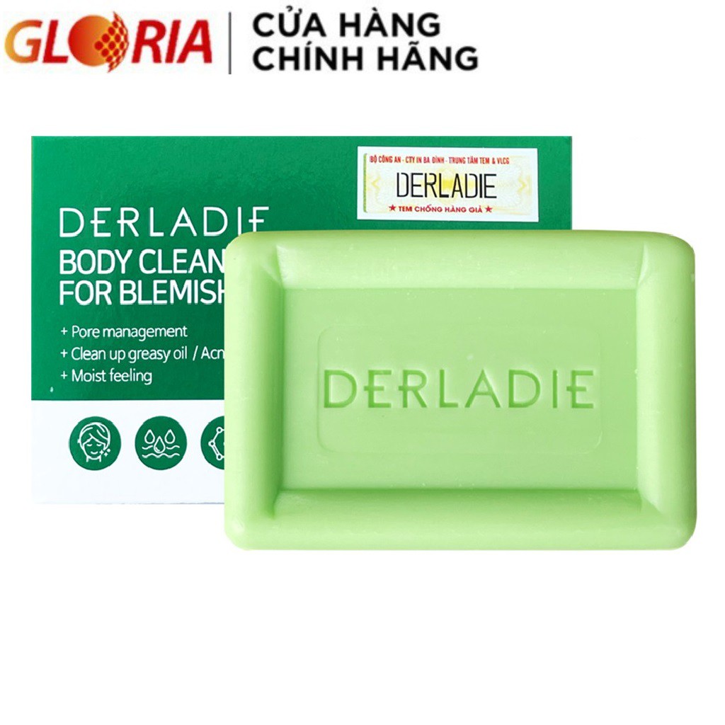Xà Bông Giảm Mụn Lưng Và Cơ Thể Sau 7 Ngày Derladie Body Cleansing Bar For Blemish Skin 50g