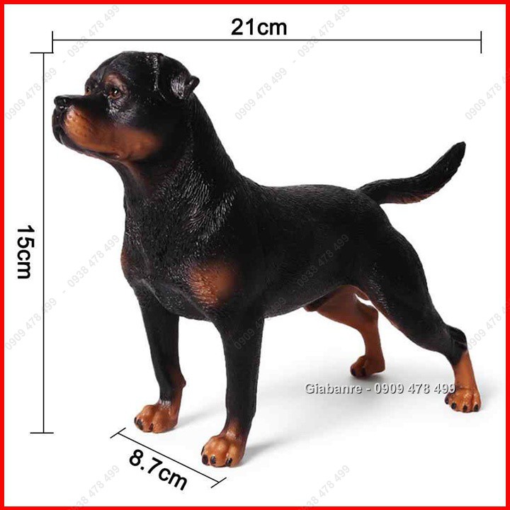 Mô Hình Giống Chó Giữ Nhà Tấn Công Rottweiler - 22cm - 4685