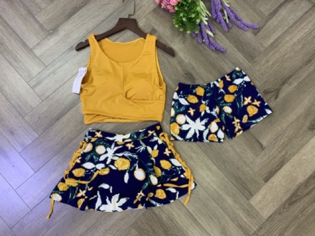 BÁN SỈ BỘ BƠI 3 MẢNH MÀU VÀNG CHO NỮ | BigBuy360 - bigbuy360.vn