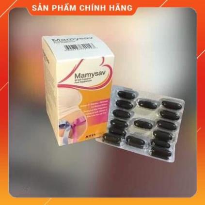 Bổ Bà Bầu MAMYSAV-Nhập Khẩu Tây Ban Nha-Giảm Tình Trạng Táo Bón,Nôn Nghén,Hạ Huyết Áp Khi Mang Thai