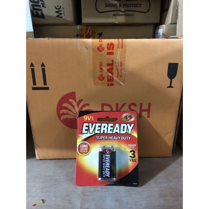 Pin vuông 9V Eveready 522  - Vỉ 1 viên - Hàng chính hãng DKSH Việt Nam.