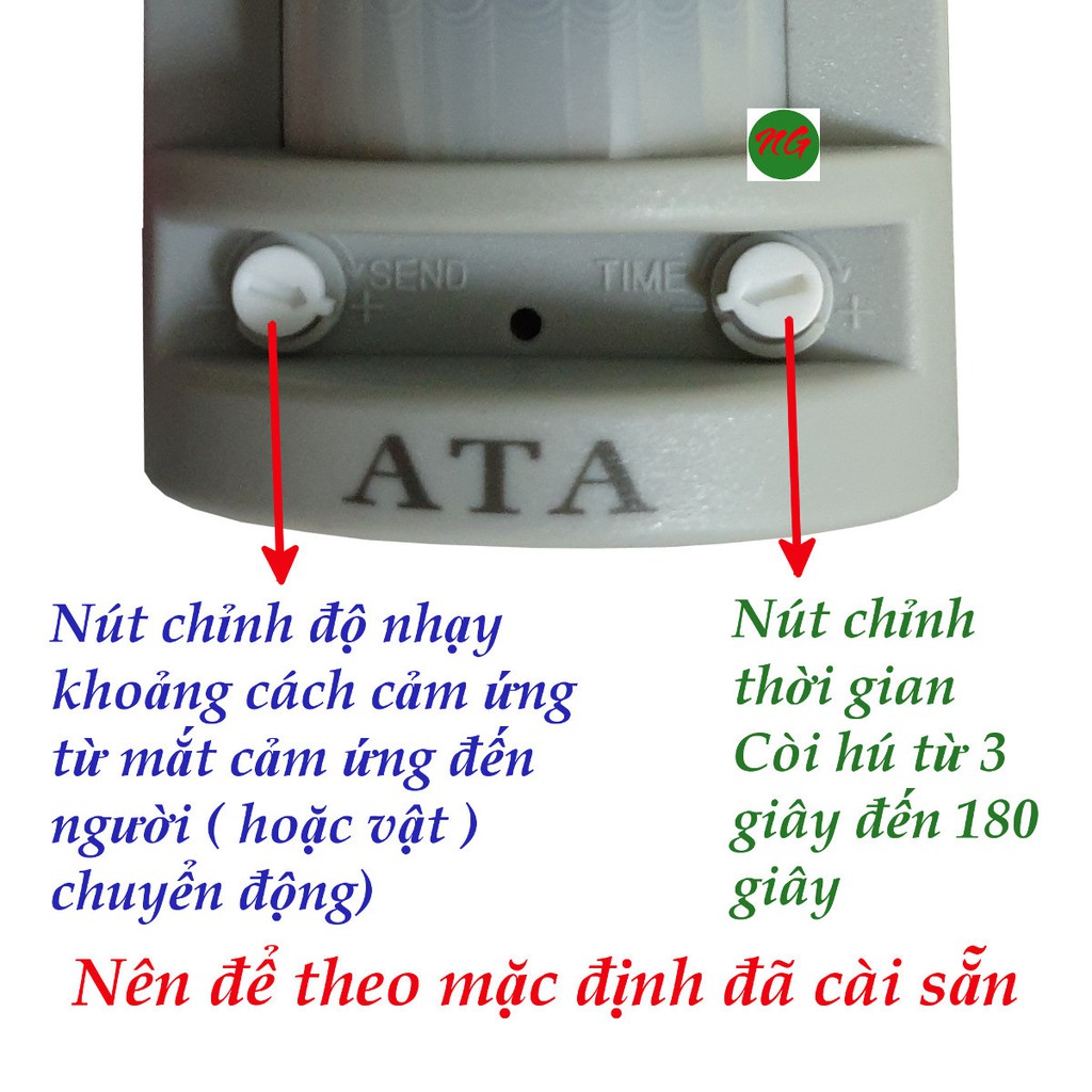 Chuông báo động chống trộm cảm ứng chuyển động bắng hồng ngoại ATA AT-01C kèm vít nhỏ