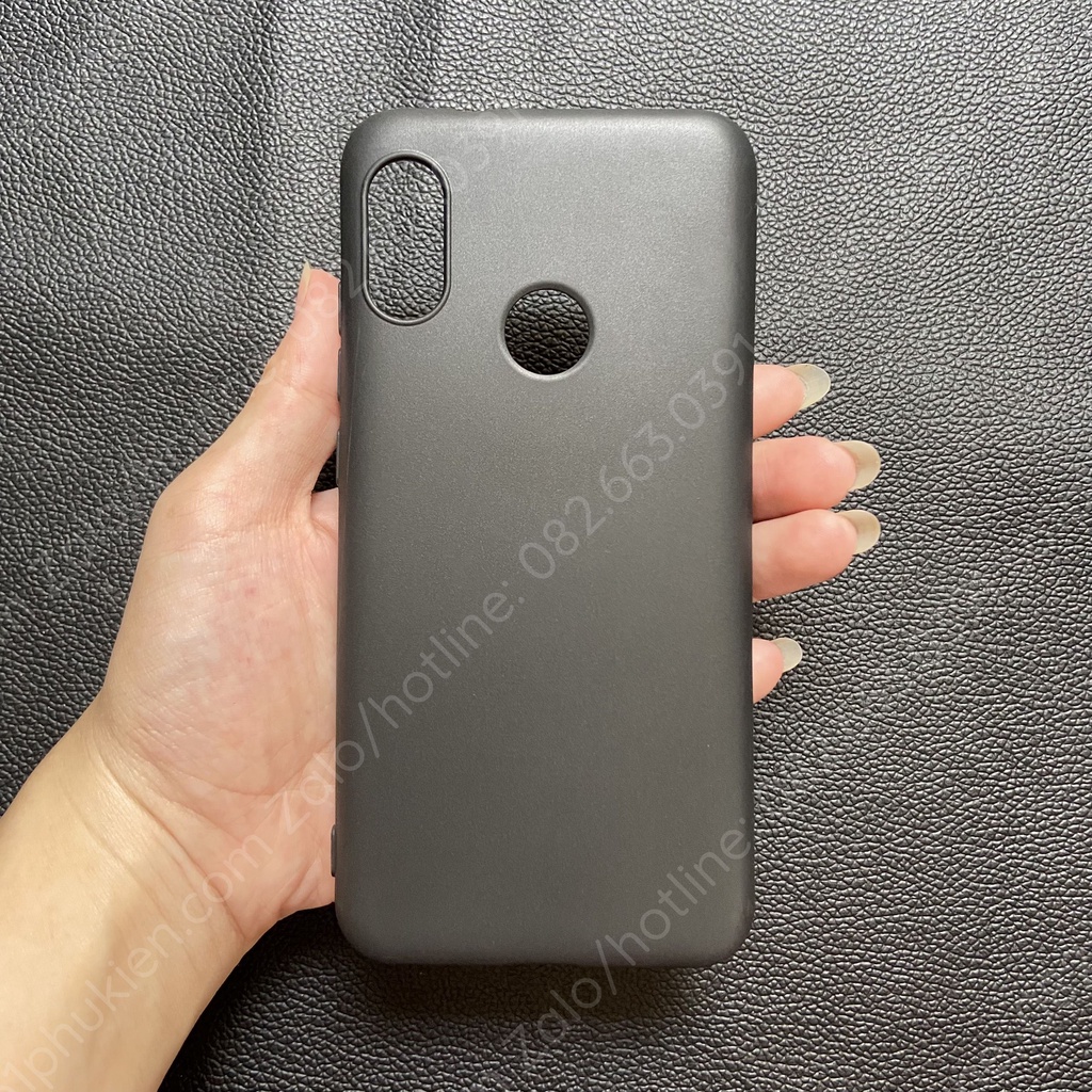 Ốp lưng Xiaomi Redmi 6 Pro / Mi A2 lite dẻo đen trơn và dẻo đen auto giả da